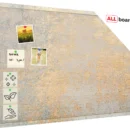 Tableau en liège impression intégrale BÉTON DORÉ 90x60 cm cadre en bois
