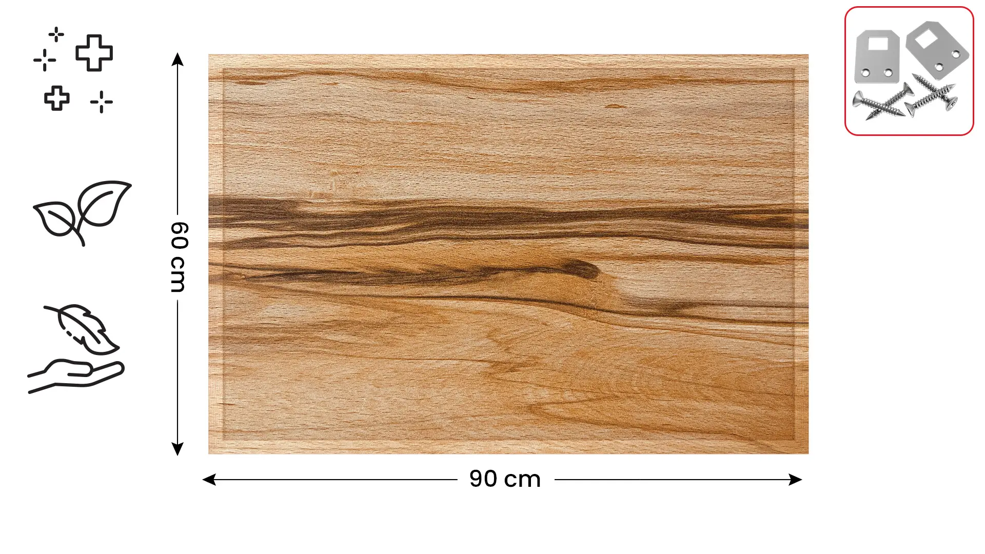 Tableau en liège impression intégrale BOIS EXOTIQUE 90x60 cm cadre en bois