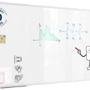 Tableau Blanc Magnétique Effaçable à Sec avec Cadre en Aluminium Premium EXPO 180x90cm + accessoires