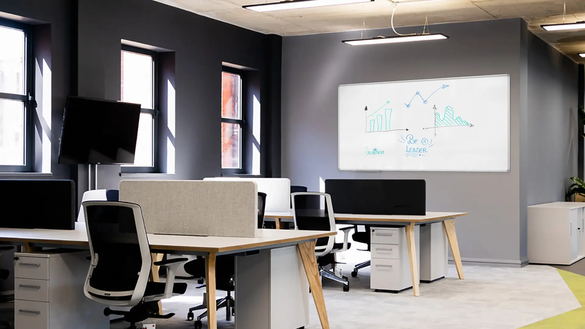 Tableau Blanc Magnétique Effaçable à Sec avec Cadre en Aluminium Premium EXPO 180x90cm + accessoires – Image 9