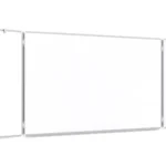 Tableau Blanc Emaillé Scolaire Type Triptyque avec Cadre en Aluminium 120x200 // 400 cm