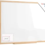 Tableau magnétique effaçable à sec 120 x 90 cm avec cadre en hêtre ALLboards DESIGN
