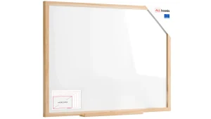 Tableau magnétique effaçable à sec 120 x 90 cm avec cadre en hêtre ALLboards DESIGN
