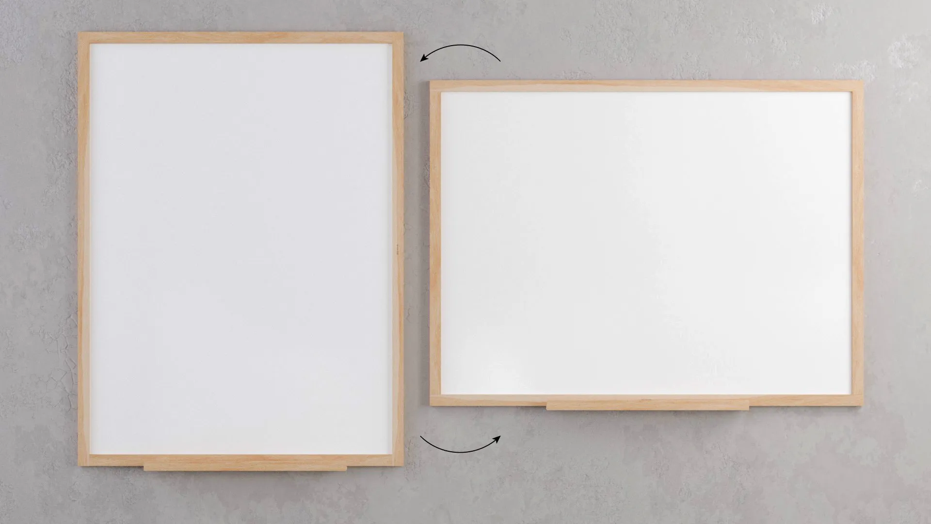 Tableau magnétique effaçable à sec 120 x 90 cm avec cadre en hêtre ALLboards DESIGN – Image 4