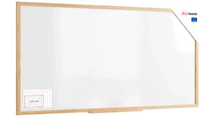 Tableau magnétique effaçable à sec 200 x 100 cm avec cadre en hêtre ALLboards DESIGN