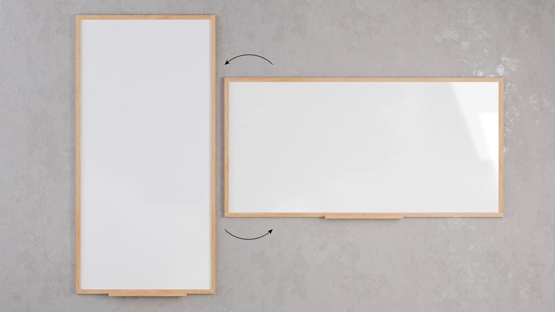 Tableau magnétique effaçable à sec 200 x 100 cm avec cadre en hêtre ALLboards DESIGN – Image 4