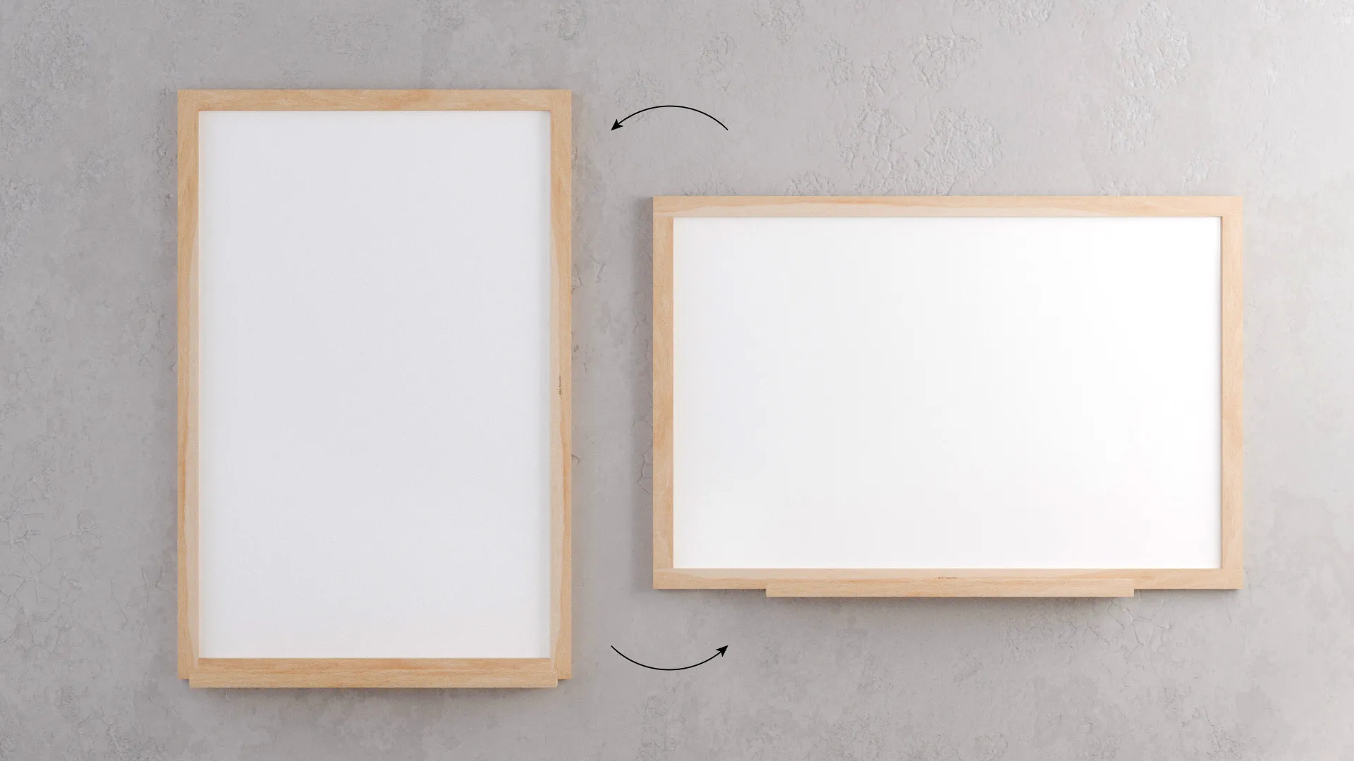 Tableau magnétique effaçable à sec 90 x 60 cm avec cadre en hêtre ALLboards DESIGN – Image 4