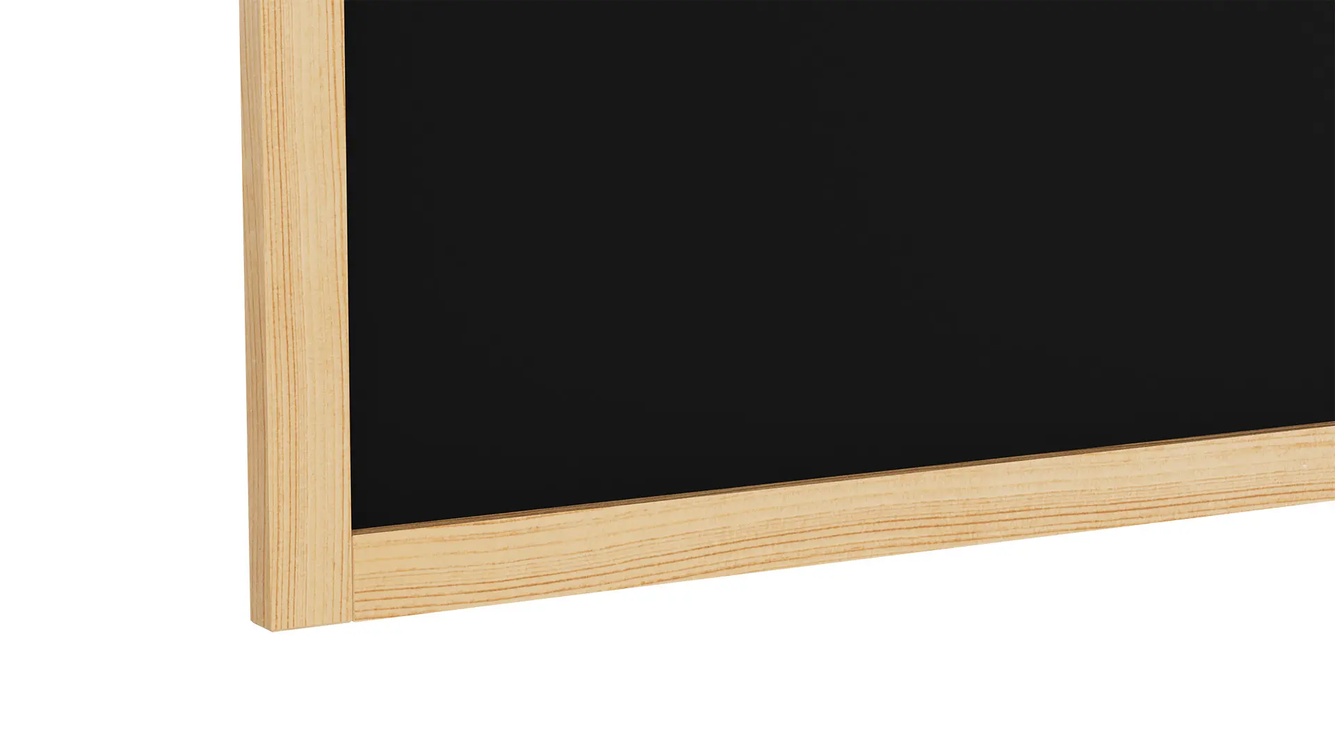 Tableau à Craie Noir avec Cadre en Bois Naturel Laqué 120x60cm – Image 8