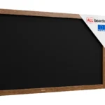 Tableau à Craie Noir avec Cadre en Bois Laqué 120x60cm