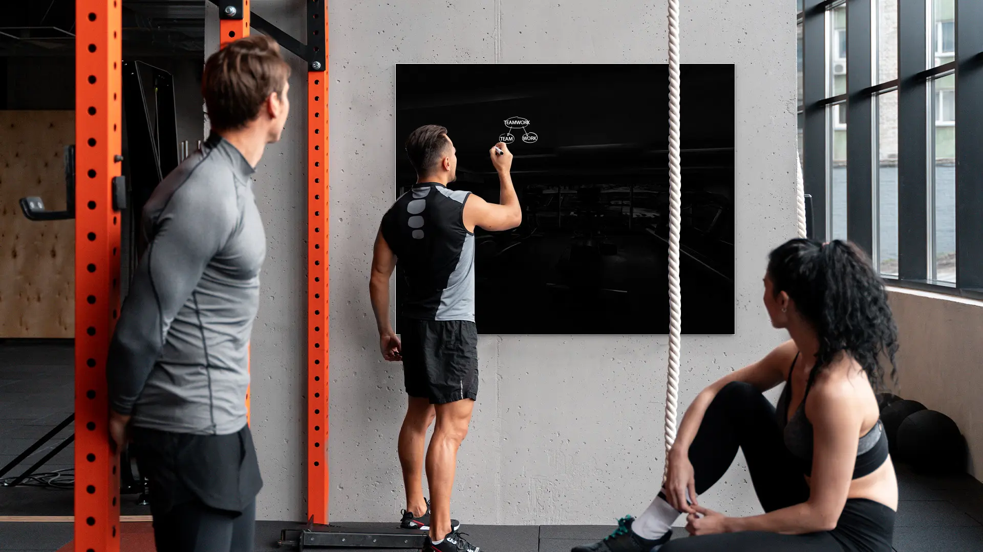 Tableau Noir en Verre 150x120cm, Tableau Magnétique sans Cadre, Verre Trempé + ACCESSOIRES – Image 10