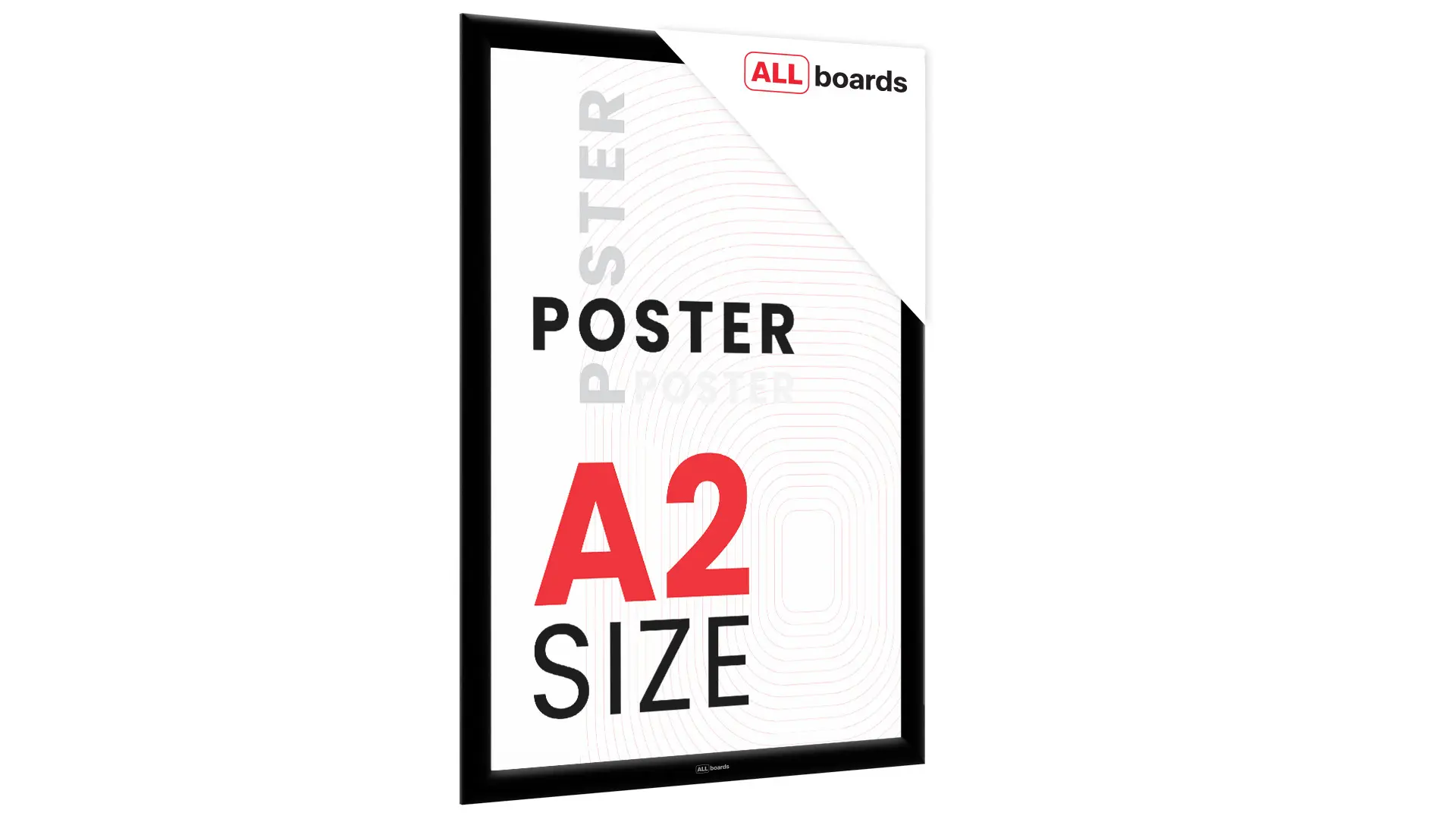 Cadre d'affichage A2, cadre à pression noir