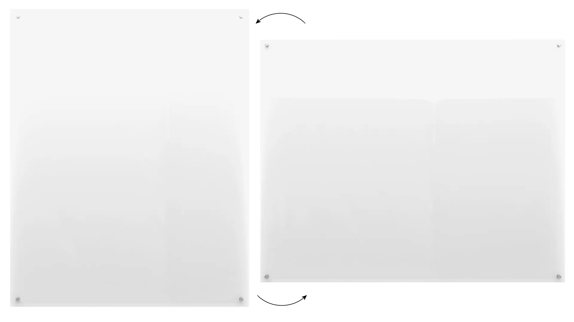 Tableau en Verre non magnétique Transparent 150x120 cm sans Cadre, Verre Trempé – Image 5
