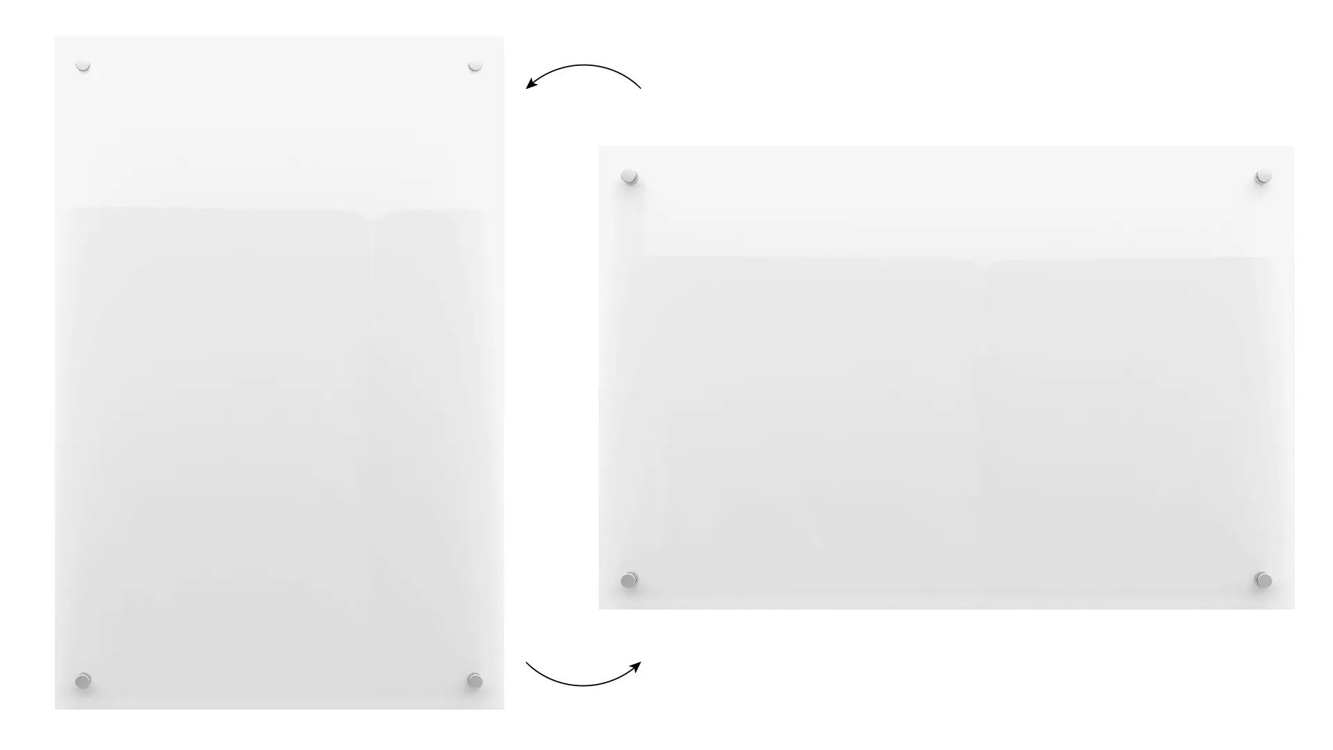 Tableau en Verre non magnétique Transparent 90x60 cm sans Cadre, Verre Trempé – Image 5