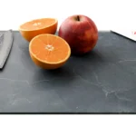 Plaque de Protection en Verre Trempé Universel et Multifonction – Planche à Découper & Plateau en Verre 30x40cm avec Motif Anthracite Marbre