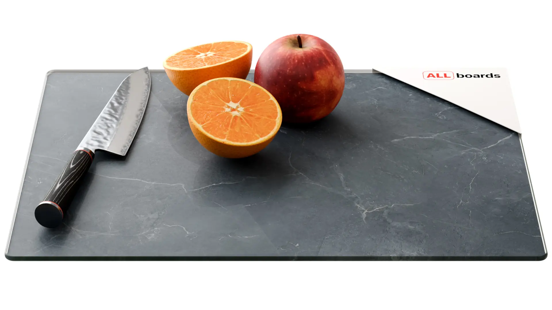 Plaque de Protection en Verre Trempé Universel et Multifonction – Planche à Découper & Plateau en Verre 30x40cm avec Motif Anthracite Marbre