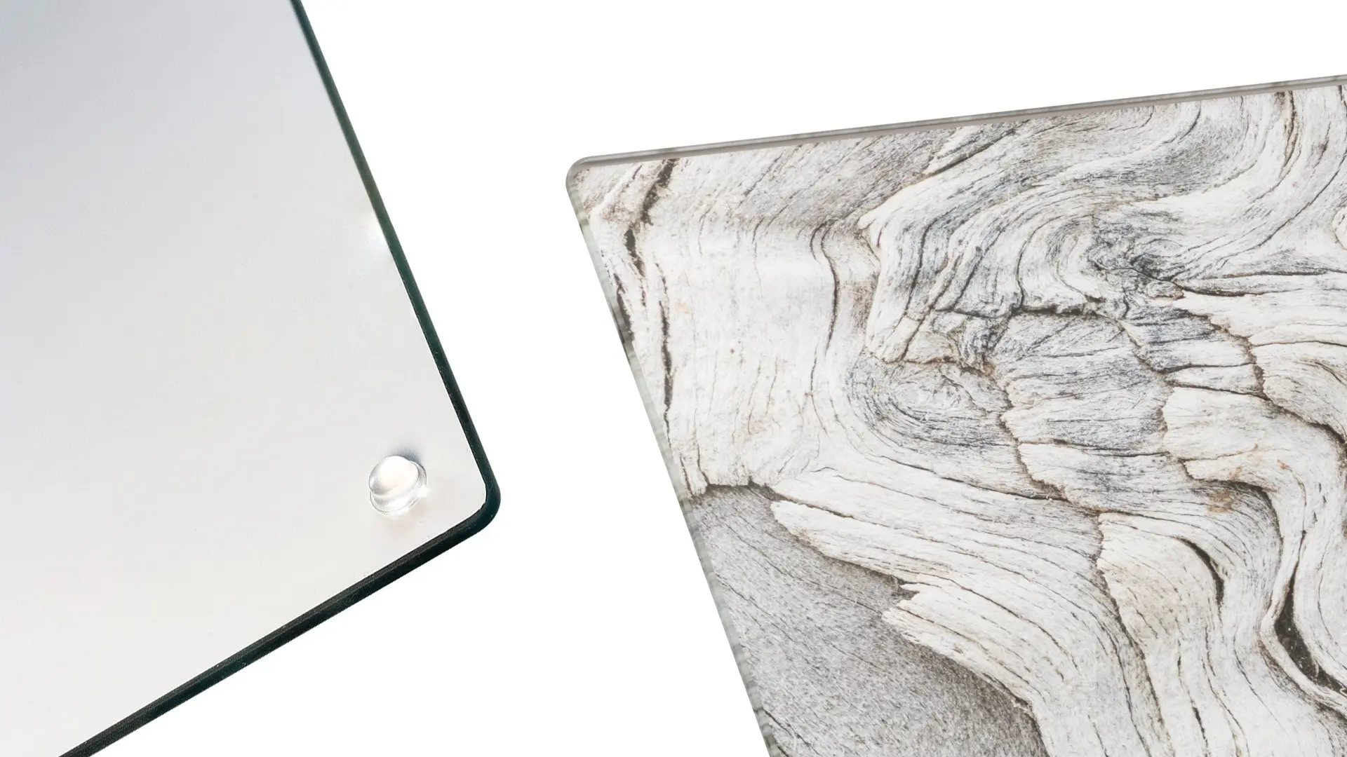 Plaque de Protection en Verre Trempé Universel et Multifonction – Planche à Découper & Plateau en Verre 30x40cm avec Motif BOIS FOSSILE – Image 5