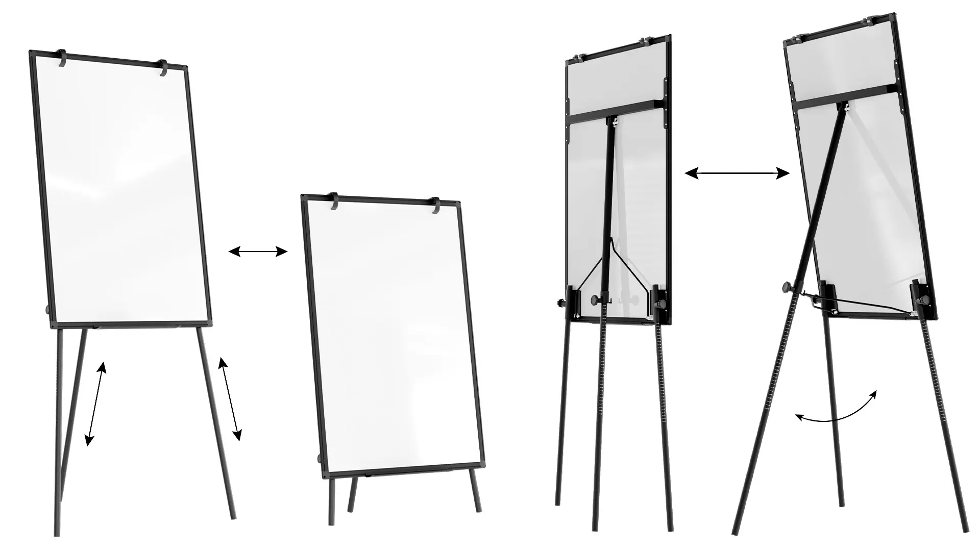 Chevalet de Conférence 90x60cm noir + ACCESSOIRES – Image 5