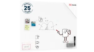 Tableau en verre magnétique mat 120 x 90 cm + ACCESSOIRES
