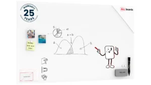 Tableau en verre magnétique mat 140 x 80 cm + ACCESSOIRES