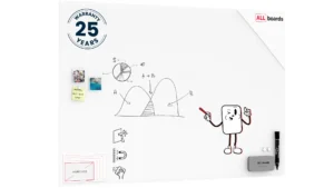 Tableau en verre magnétique mat 180 x 120 cm + ACCESSOIRES