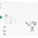 Tableau en verre magnétique mat 220 x 120 cm + ACCESSOIRES