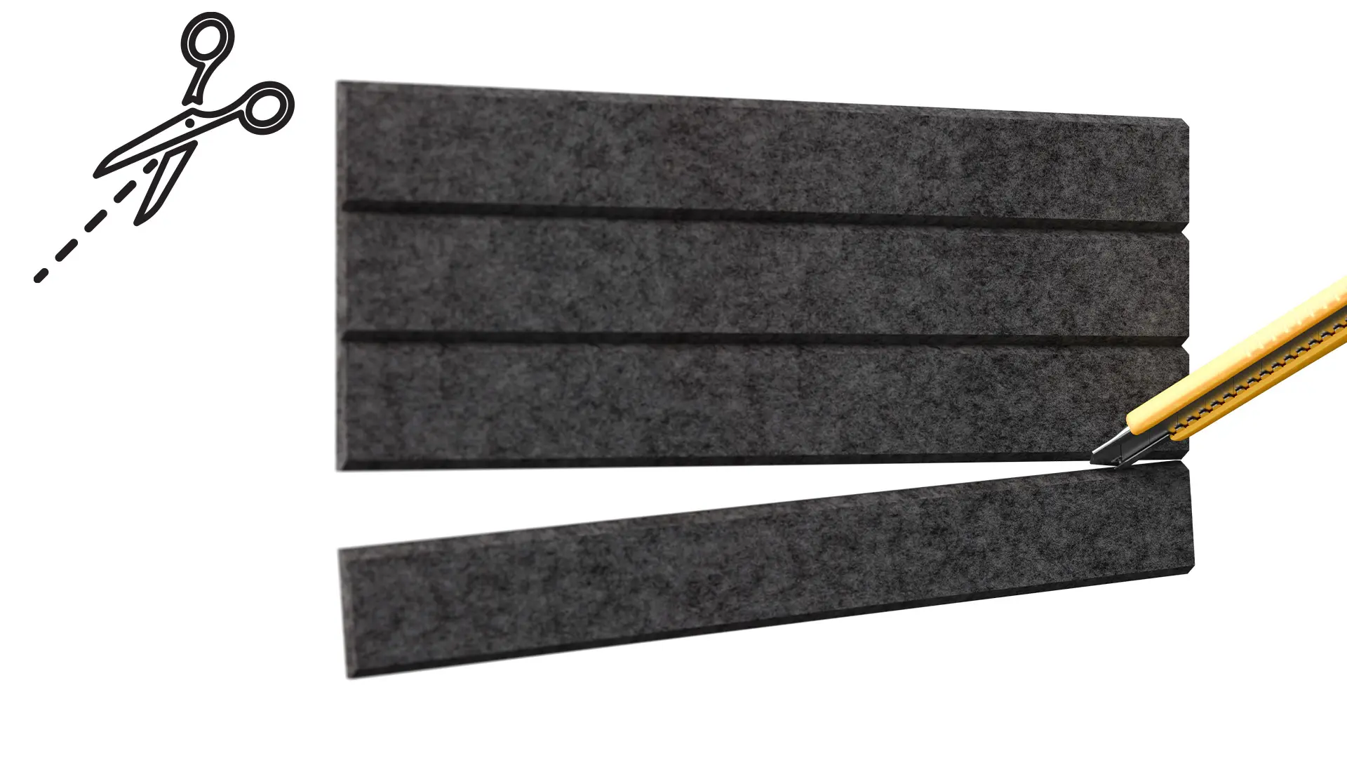 Panneau en feutre mural 40x20cm gris sombre – Image 6