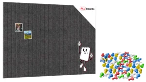 Panneaux en feutre pour mur 120x80cm gris sombre