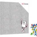 Panneaux en feutre pour mur 120x80cm gris