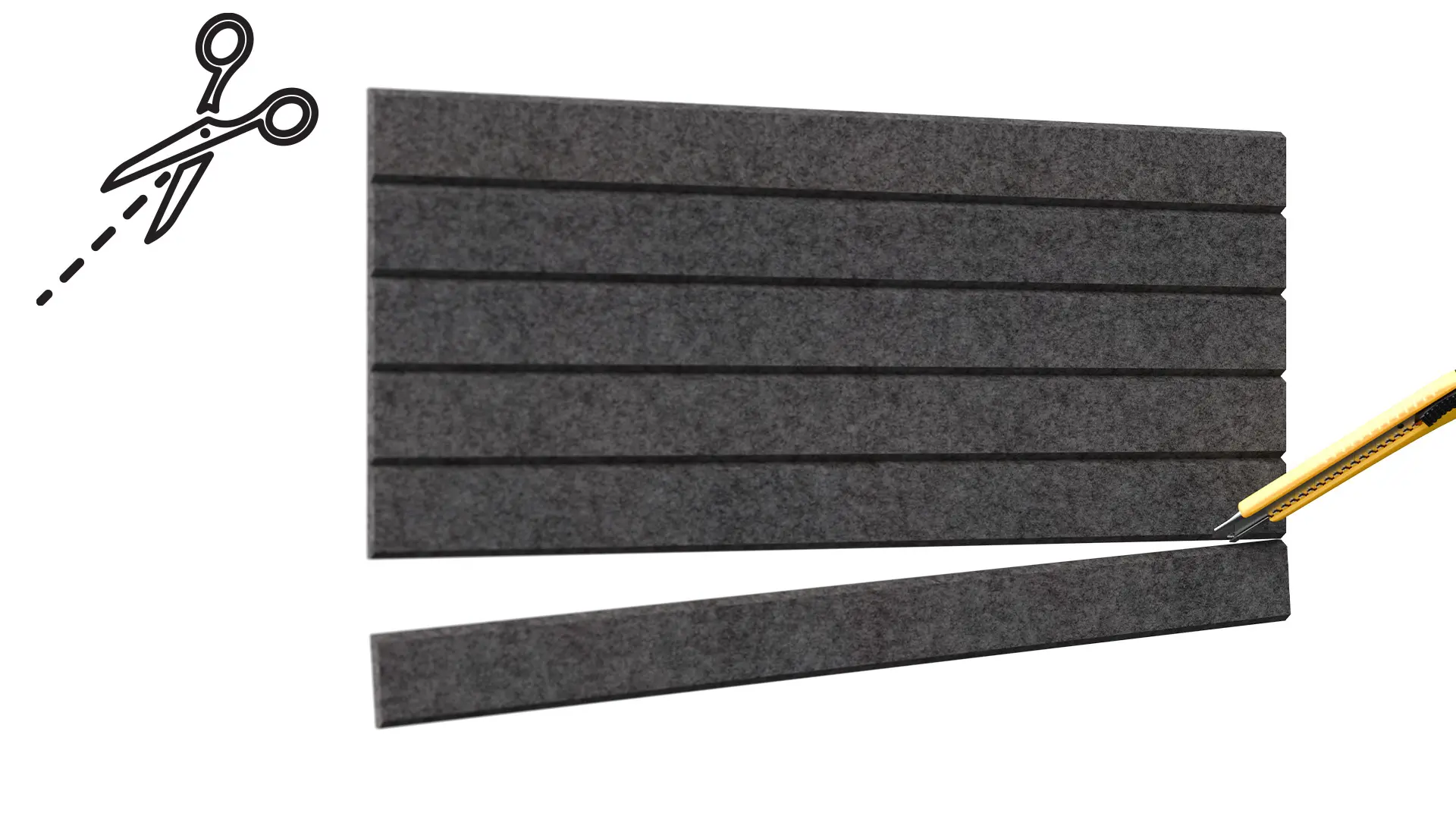 Panneaux en feutre muraux 60x60cm gris sombre – Image 6