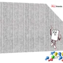Panneaux en feutre muraux 80x40cm gris