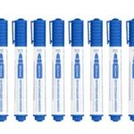 Set de marqueurs pour tableaux effaçables à sec ALLboards – couleur bleue - 12 pièces