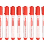 Set de marqueurs pour tableaux effaçables à sec ALLboards – couleur rouge - 12 pièces
