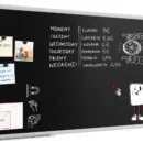 Tableau à Craie Noir Magnétique avec Cadre en Aluminium Premium EXPO 120x60cm + ACCESSOIRES