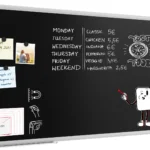 Tableau à Craie Noir Magnétique avec Cadre en Aluminium Premium EXPO 120x60cm + ACCESSOIRES