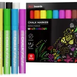 Lot de marqueurs à craie liquide ALLboards – 12 pièces de différentes couleurs