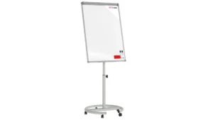 Tableau de conférence magnétique effaçable à sec, mobile, 100 x 70 cm, argenté + ACCESSOIRES