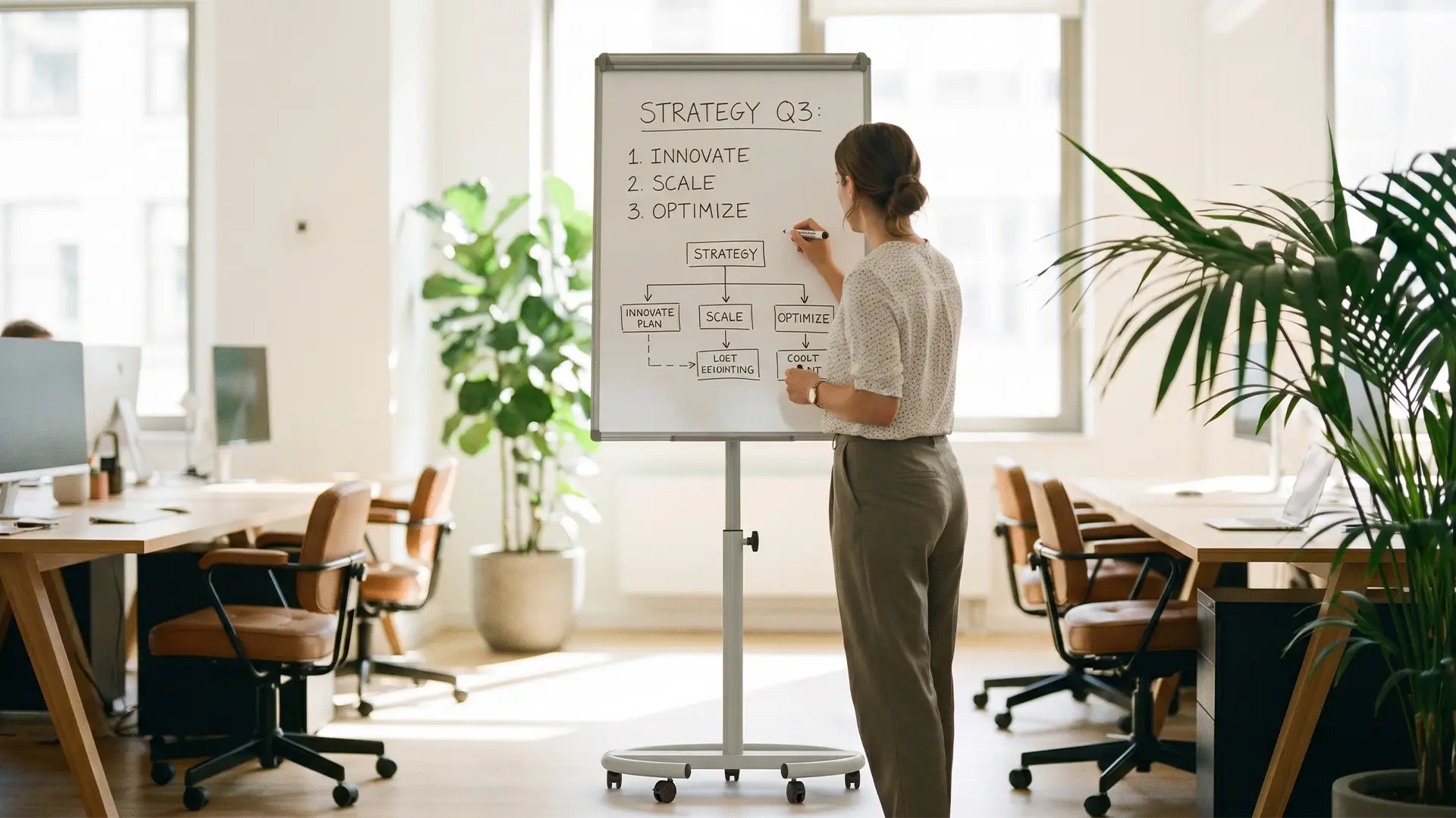 Tableau de conférence magnétique effaçable à sec, mobile, 100 x 70 cm, argenté + ACCESSOIRES – Image 3