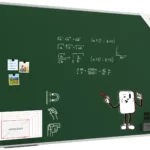 Tableau à Craie Vert Magnétique avec Cadre en Aluminium Premium EXPO 180x120 cm + ACCESSOIRES