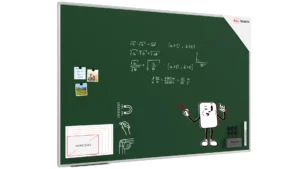 Tableau à Craie Vert Magnétique avec Cadre en Aluminium Premium EXPO 180x120 cm + ACCESSOIRES