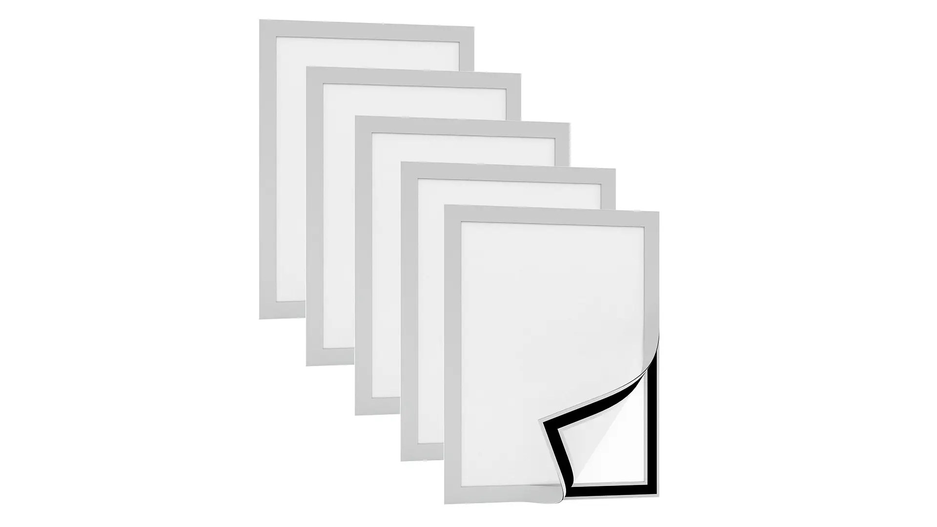 Chemise de présentation autocollante grise A4 set de 5 pièces