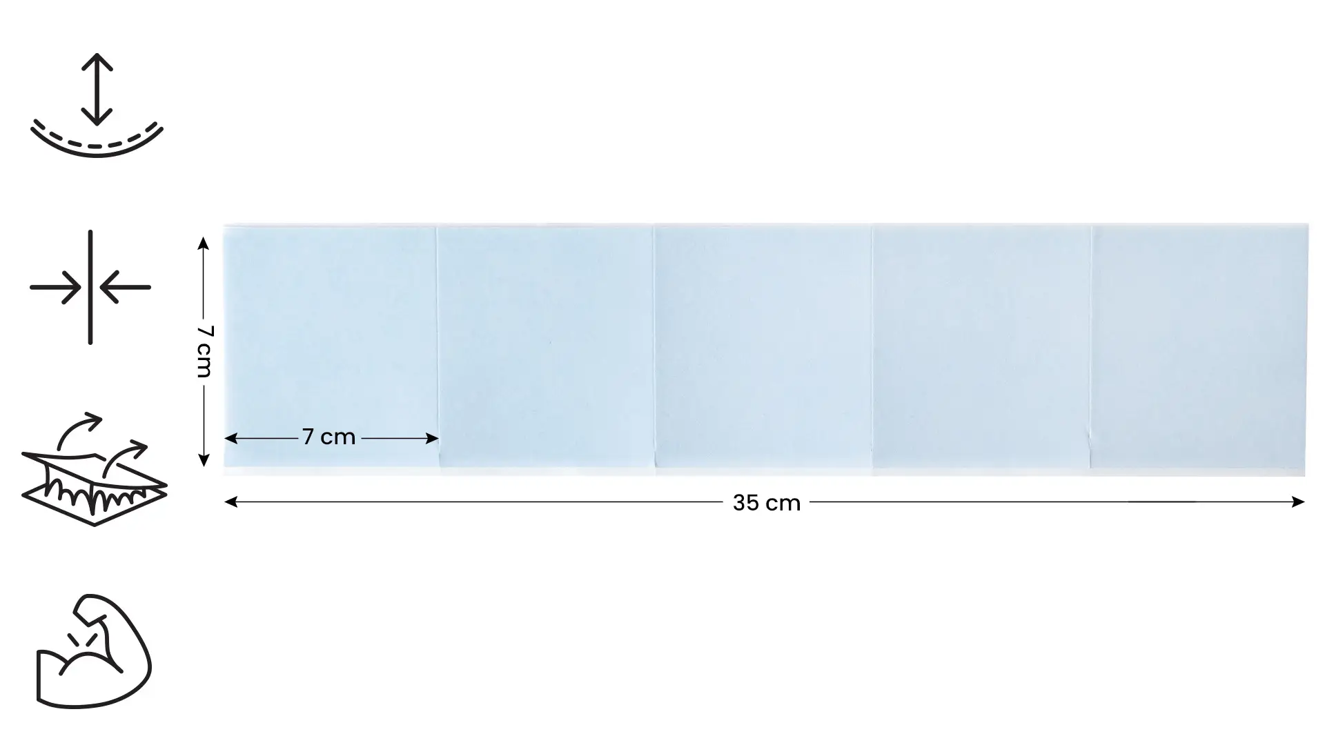 Ruban adhésif double face en mousse (carrés) 7 x 7 cm – lot de 5 pièces – Image 2