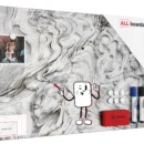Tableau magnétique METALboards, bois fossile 60×40 cm + accessoires