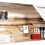 Tableau magnétique METALboards, bois exotique  60×40 cm + accessoires