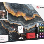 Tableau magnétique METALboards, ardoise foncée 60×40 cm + accessoires