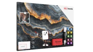 Tableau magnétique METALboards, ardoise foncée 60×40 cm + accessoires