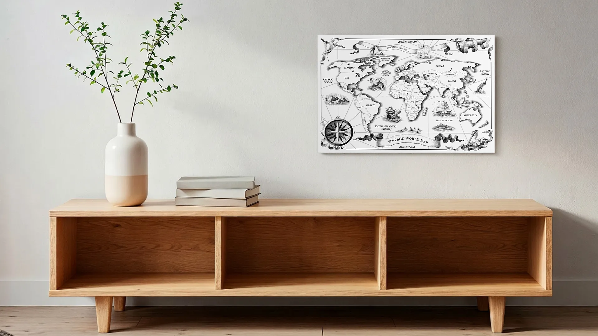 Tableau magnétique METALboards, carte du monde rétro 60×40 cm + accessoires – Image 10