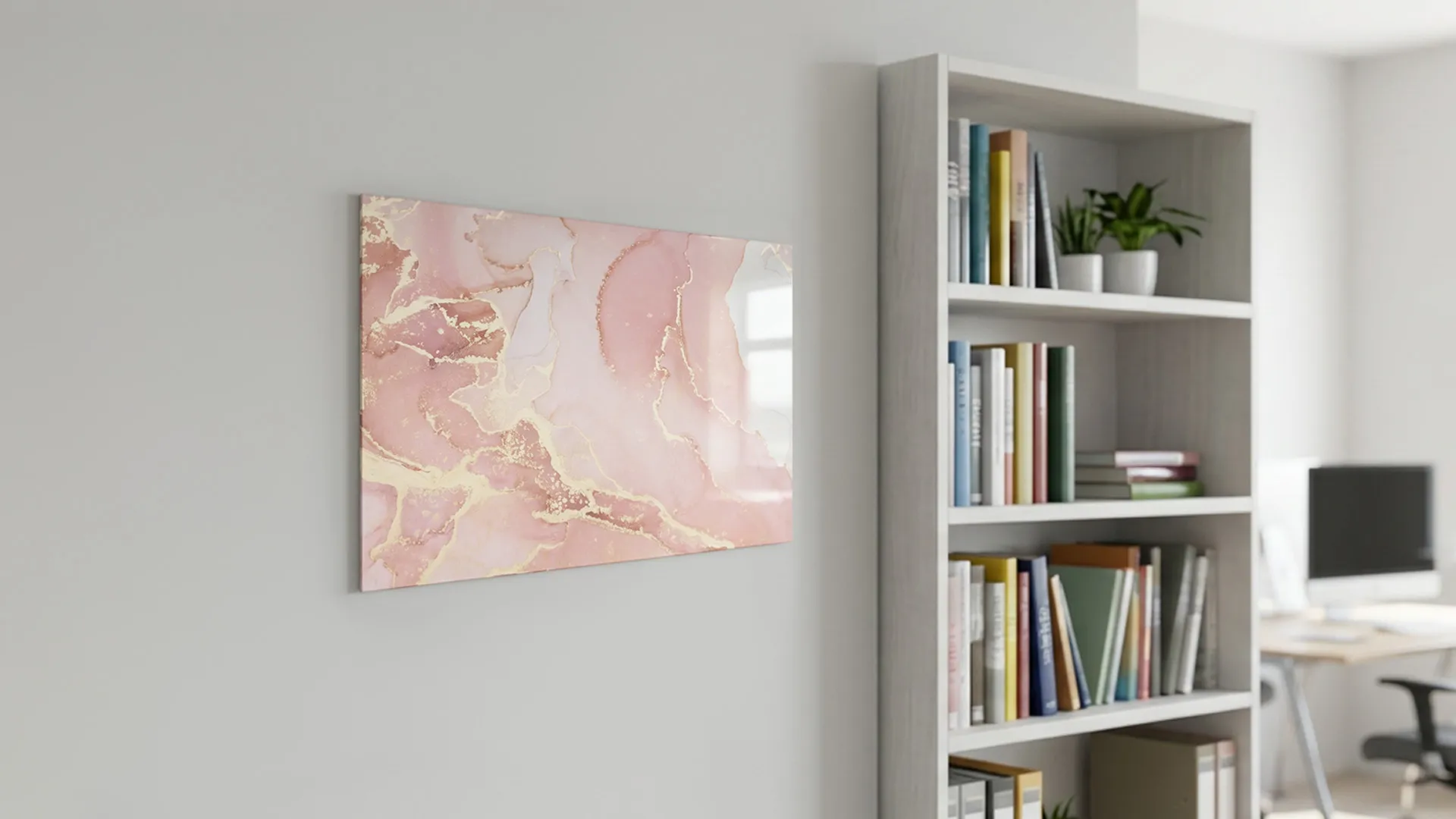 Tableau magnétique METALboards, marbre rose 60×40 cm + accessoires – Image 3