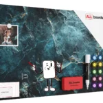 Tableau magnétique METALboards, lapis-lazuli 60×40 cm + accessoires