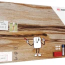 Tableau magnétique METALboards, bois exotique  90×60 cm + accessoires