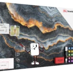 Tableau magnétique METALboards, ardoise foncée 90×60 cm + accessoires